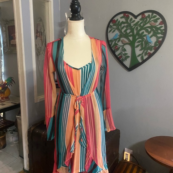 No Boundaries Dresses & Skirts - Striped Multicolor Dress Size S